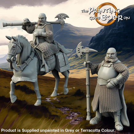 Allies and Fiefs - Mounted/On Foot Axeman in Armour Leader Medieval