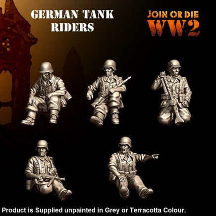 JOD WW2 German Tank Riders 28mm 1:56 Figure