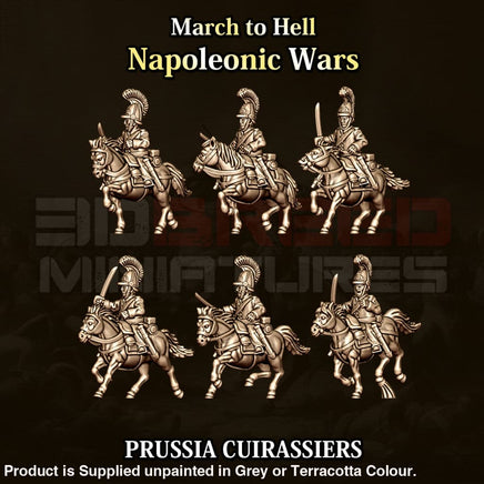 NWP Napoleonic Prussian Cavalry Cuirassiers 15mm Figure
