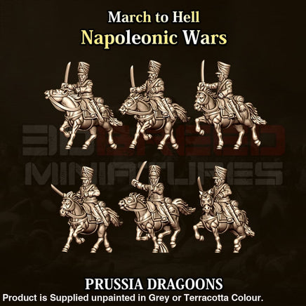 NWP Napoleonic Prussian Cavalry Dragoons 15mm Figure