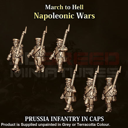 NWP Napoleonic Prussian Light in Caps Figure