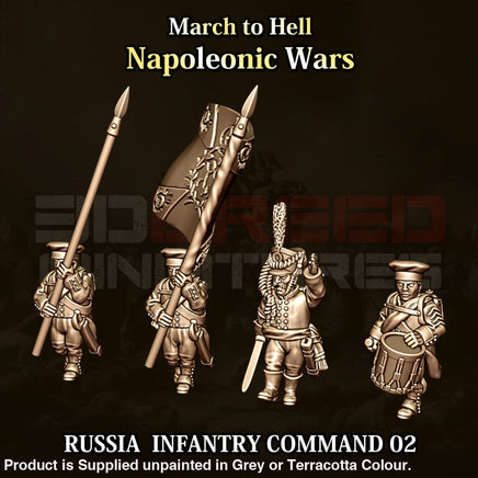 NWR Napoleonic Russian Infantry Command 02 15mm Figure