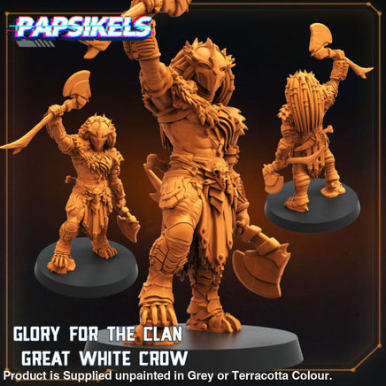 PAPSIKELS: Glory for the clan Great White Crow Sci-fi
