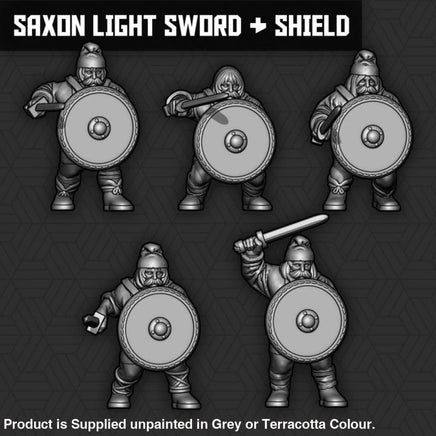 SM001 Saxon Light Sword & Shield Units Figure