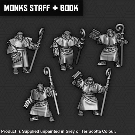 SM008 Monks Book & Staff Units Figure