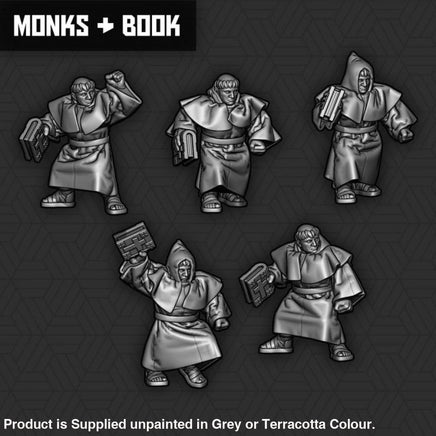 SM009 Monks & Books Units Figure