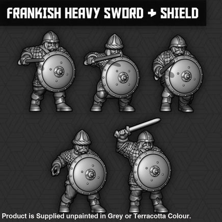 SM018 Frankish Heavy Sword & Shield Units Figure
