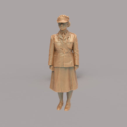 132s-0027 WW2 Girl in Uniform Figure