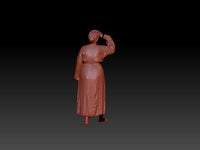S3Ds0031 Forties Housewife Cleaning Windows Figure