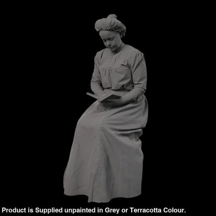 132s-0128 Victorian/Edwardian Lady Reading Book Figure