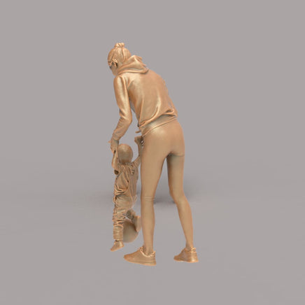 132s-0157 Mother and Child with Ball Figure