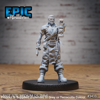 3433 - Gold Prospector Lamp 28mm Figure