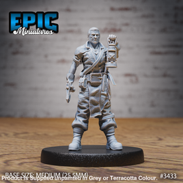 3433 - Gold Prospector Lamp 28mm Figure