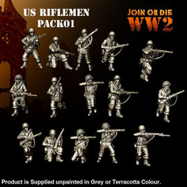 3DB0030 US GI Riflemen 01 Figure