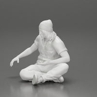 MM1228 Young Male sitting with Dog