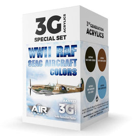 AK Interactive 3rd Gen Aircraft Paint Set - WWII RAF SEAC Aircraft Colors Set