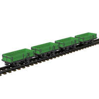 FP757F – GVT 2 Plank Drop Sided Wagon OO9 Gauge