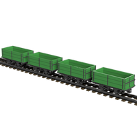 FP757G – GVT 3 Plank Drop Sided Wagon OO9 Gauge