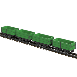 FP757G – GVT 3 Plank Drop Sided Wagon OO9 Gauge