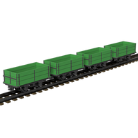 FP757G – GVT 3 Plank Drop Sided Wagon OO9 Gauge