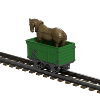FP757K – GVT Horse Dandy Wagon OO9 Gauge