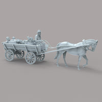 MM479 Horse and Farm Cart With Farmer