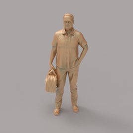 MM2094 Man With Bag waiting for a Train