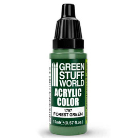 Green Stuff World Acrylic Color Paint - FOREST GREEN 17ml