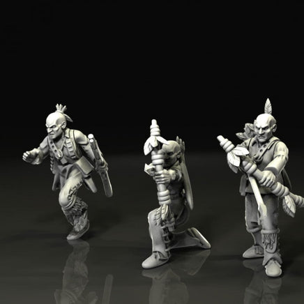 BCM006 French indian war native american warriors 28mm Figure
