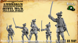BCM028 ACW Union Officers on Foot 28mm Figure