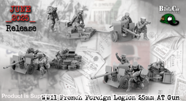 BCM040 WWII French Foreign Legion 25mm AT Gun 28mm Figure