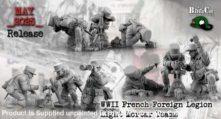 BCM041 WWII French Foreign Legion Light Mortar Teams 28mm Figure