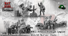 BCM045 WWII French Foreign Legion Medium Mortar Teams 28mm Figure