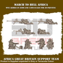 British Army Africa SUPPORT TEAM Figure
