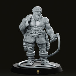 Buff Santa with Bullwhip Scifi Miniature