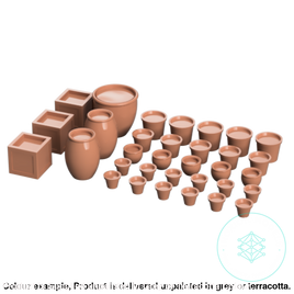 Do001A – Filled Plant Pots O Scale Accessory