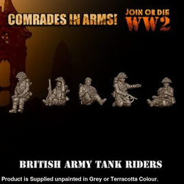 Comrades in Arms British Army Tank Riders 28mm 1:56 Figure