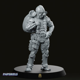 Cyber Santa Scifi Miniature