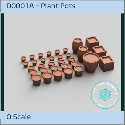 Do001A – Filled Plant Pots O Scale Accessory