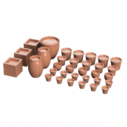 Do001A – Filled Plant Pots O Scale Accessory