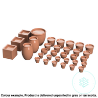 Do001A – Filled Plant Pots O Scale Accessory