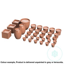 Do001A – Filled Plant Pots O Scale Accessory
