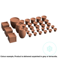 Do001A – Filled Plant Pots O Scale Accessory