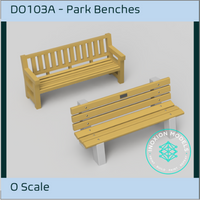 Do103A – Park Benches O Scale Accessory
