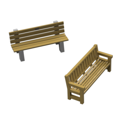 Do103A – Park Benches O Scale Accessory