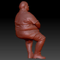 Large Older Jolly Male Sitting Dsp089 Figure