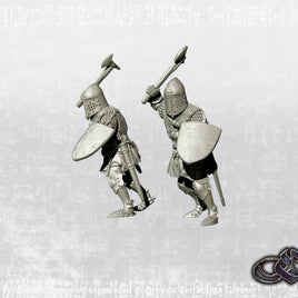 EDZ Castilian Knight with axe on foot x 2 Medieval