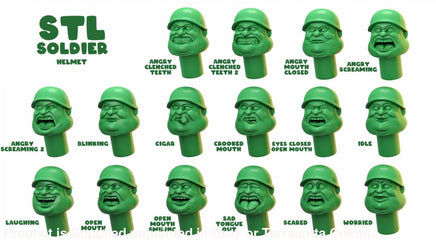 Fat Army - Heads With Helmet Please leave notes on order for the one or ones you want 0.99 each Figure