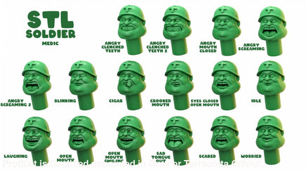Fat Army - Medic Heads Please leave notes on order for the one or ones you want 0.99 each Figure