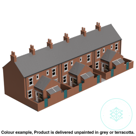 Fc004A – 6X Terrace House Pack Oo Scale Building